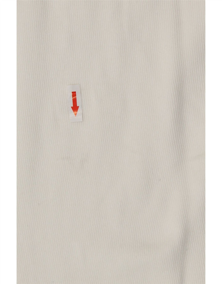 Top Zara da uomo a maniche lunghe grande in cotone bianco