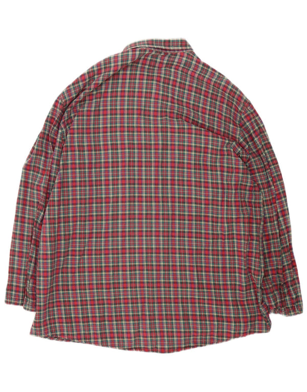 Camicia vintage da uomo in flanella XL a quadri rossi