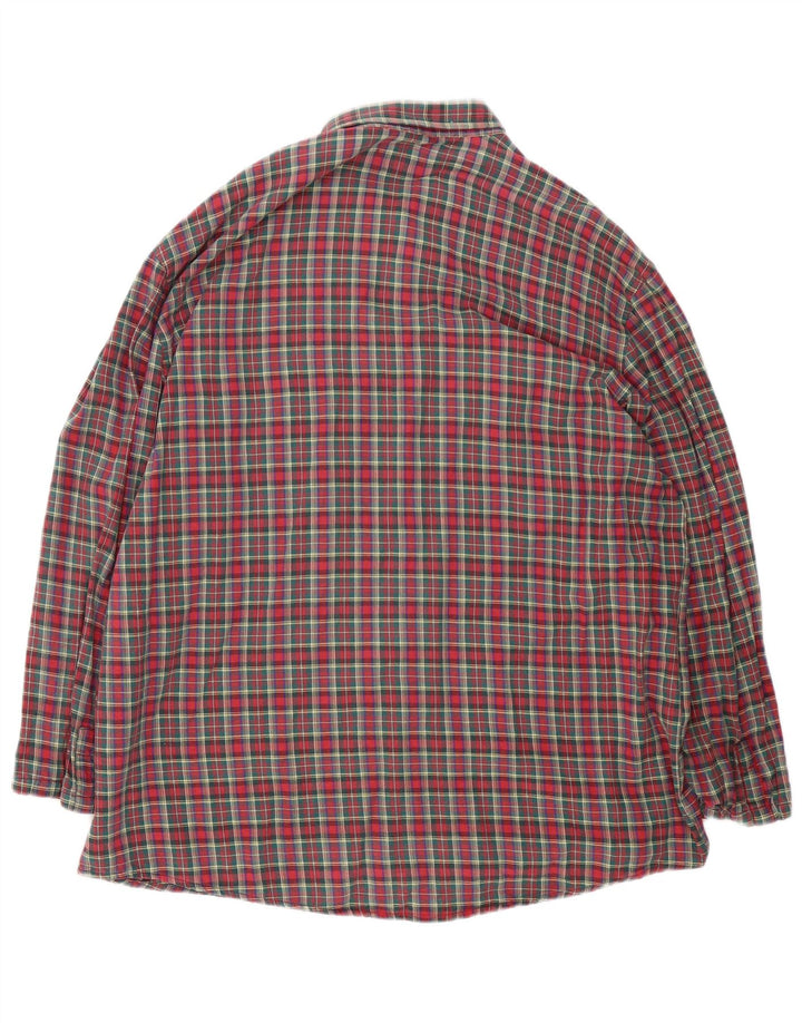 Camicia vintage da uomo in flanella XL a quadri rossi
