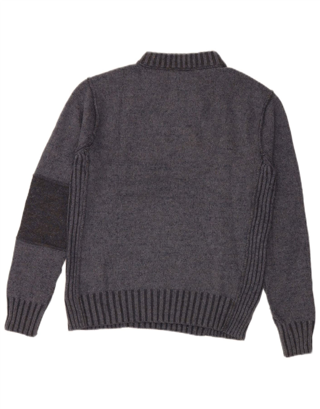 Maglione girocollo da uomo Zara in lana color block grigio medio