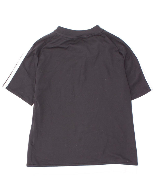 Maglietta Adidas Climalite da ragazzo, 7-8 anni, in poliestere nero