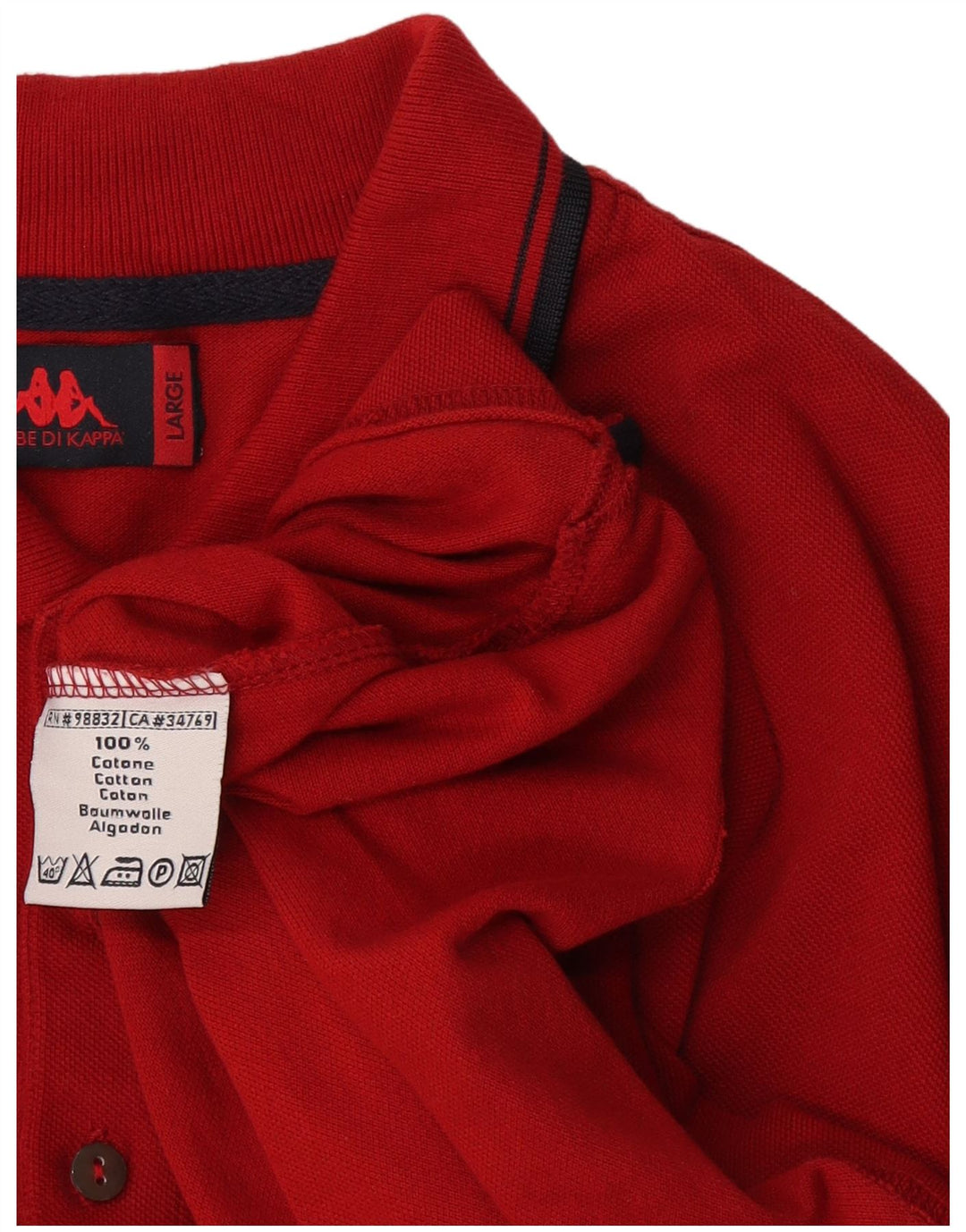 Polo Kappa Uomo Large Rossa In Cotone