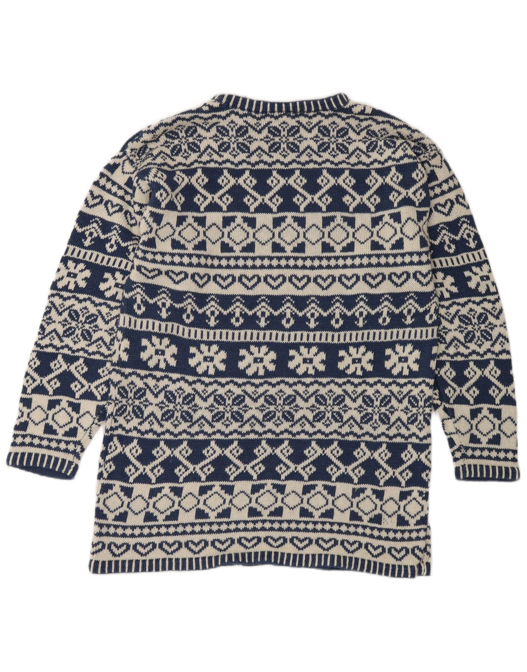 Maglione girocollo da uomo Impuls piccolo blu Fair Isle Ramie