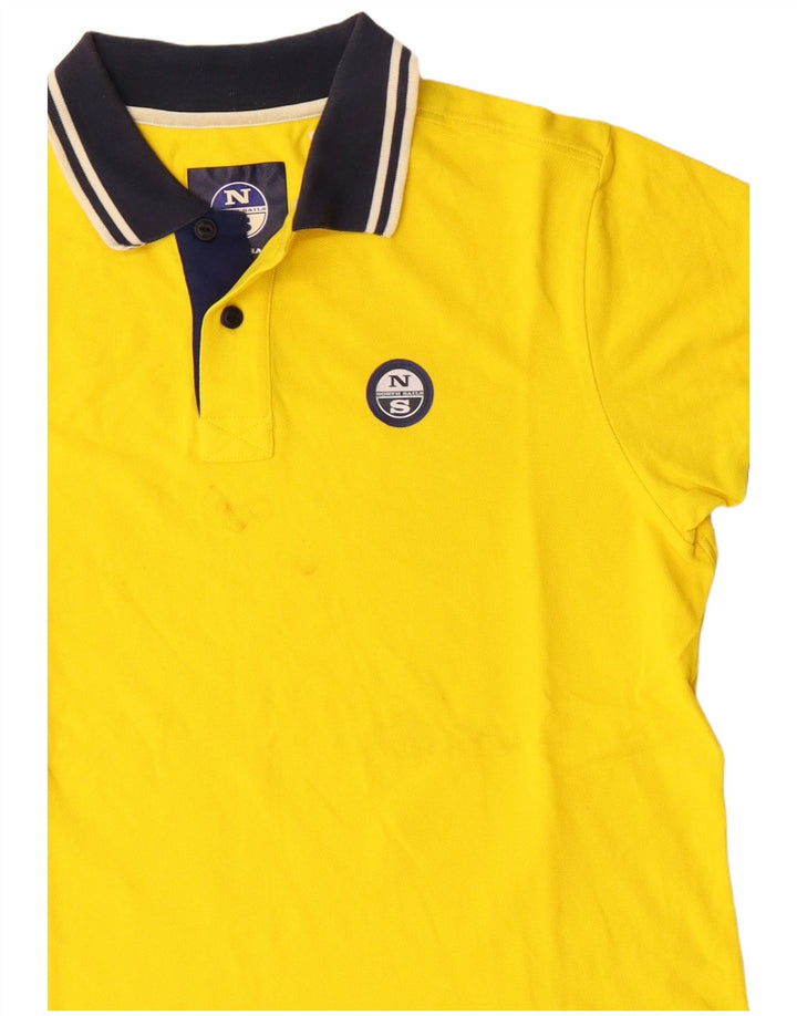 Polo da uomo North Sails in cotone color block giallo medio