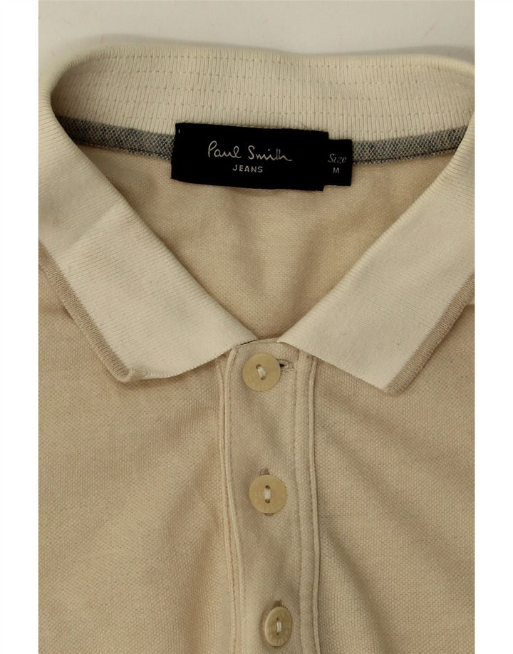 PAUL SMITH Mens Polo Shirt Medium Beige Cotton Vintage Paul Smith and Second-Hand Paul Smith from Messina Hembry 
