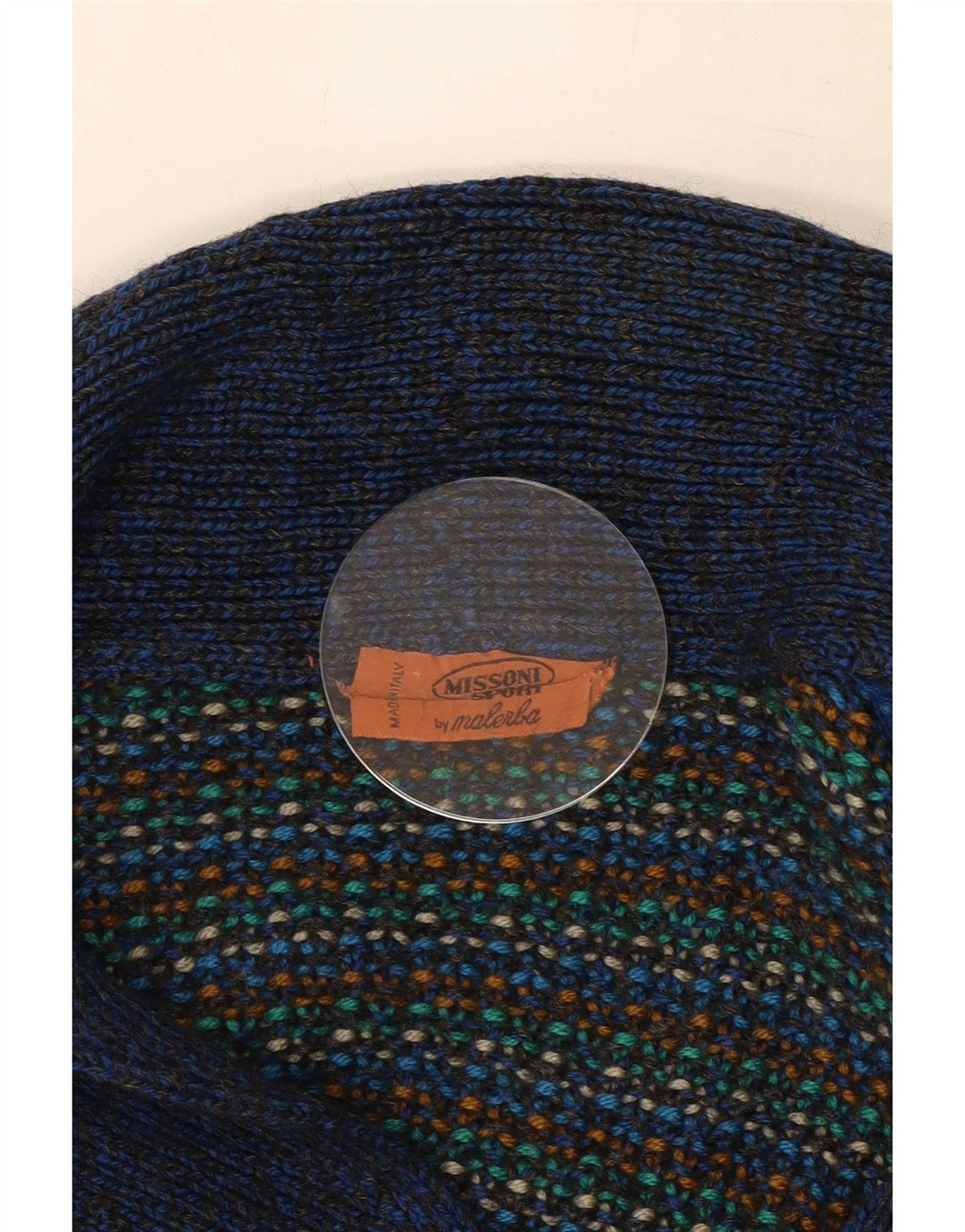 Missoni Maglione Cardigan da Uomo in Lana a Righe Medie Multicolori