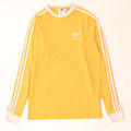 Top Adidas da uomo a maniche lunghe XS in cotone giallo
