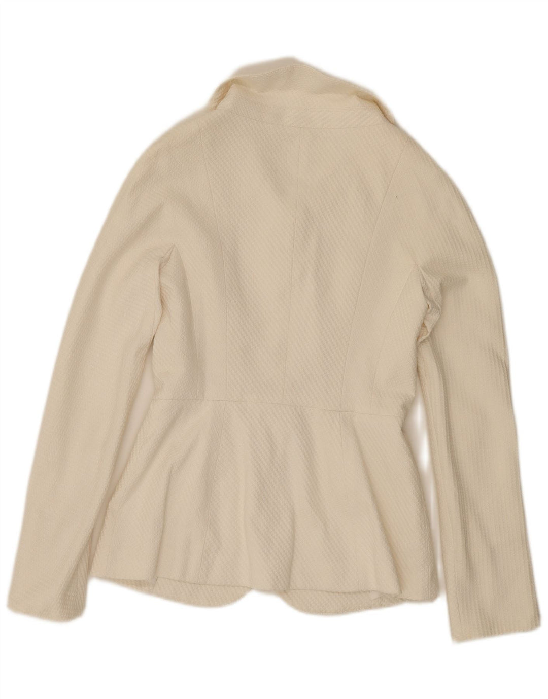 Giacca blazer vintage da donna a 4 bottoni UK 10 piccola bianca
