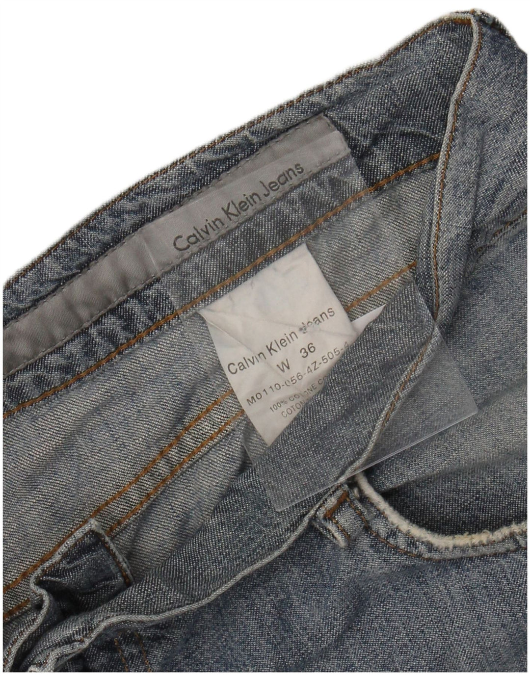 Pantaloncini di jeans da uomo Calvin Klein W36 Large Blu Cotone