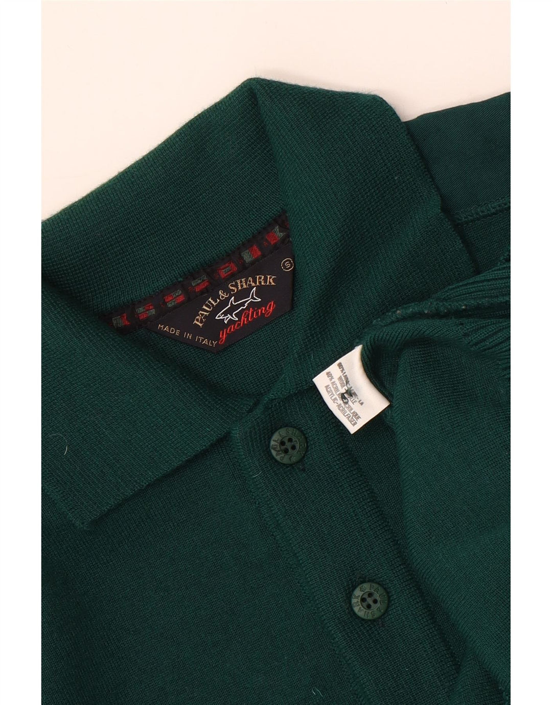 PAUL & SHARK Maglione da uomo con collo alto piccolo in lana verde