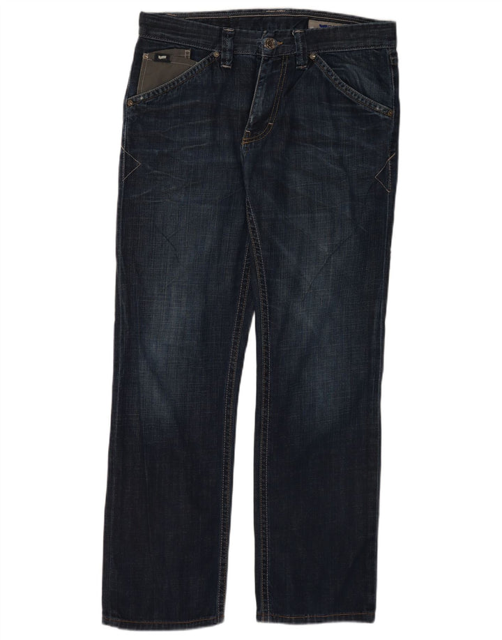 Jeans dritti da uomo Gas W34 L32 in cotone blu navy
