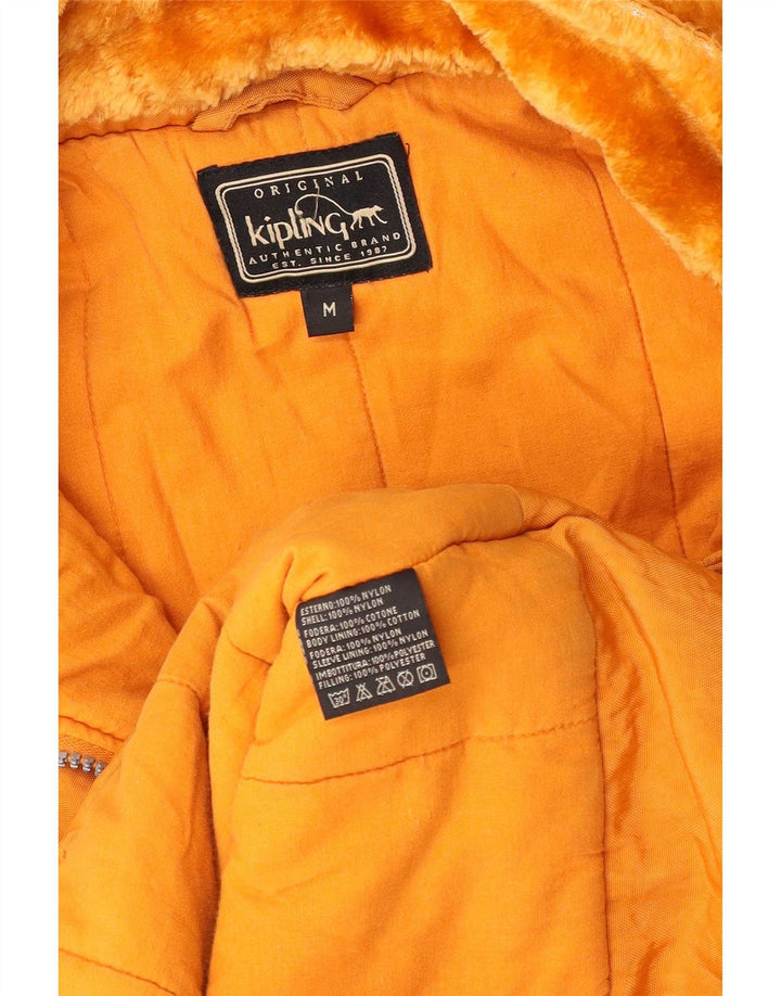 Giacca a vento con cappuccio da donna Kipling UK 14 Medium Yellow Nylon