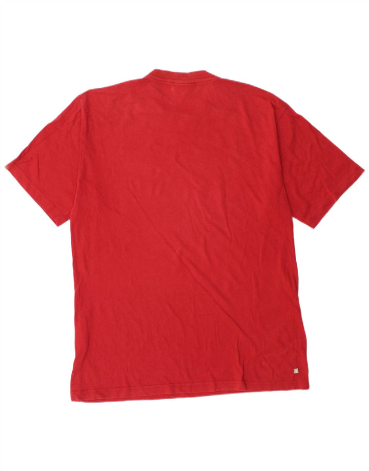 REEBOK T-shirt grafica da uomo Top piccola in cotone rosso