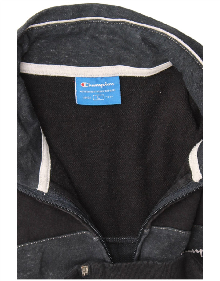 Giacca da tuta da uomo Champion Large nera color block