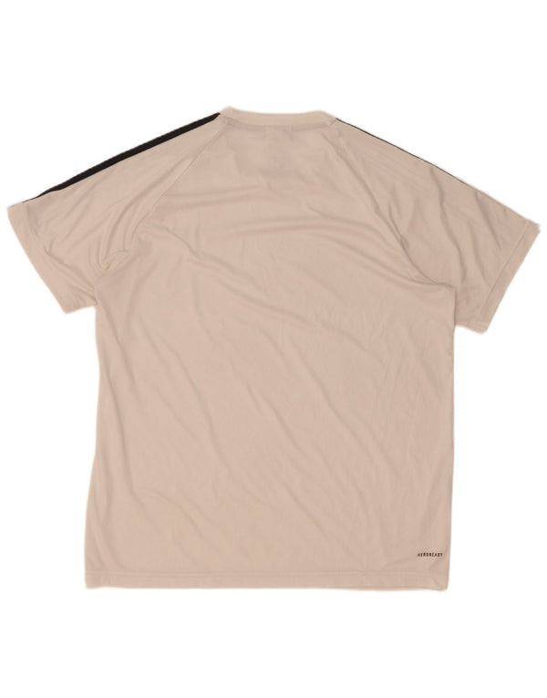 T-shirt Adidas Aeroready da uomo, grande, in poliestere bianco