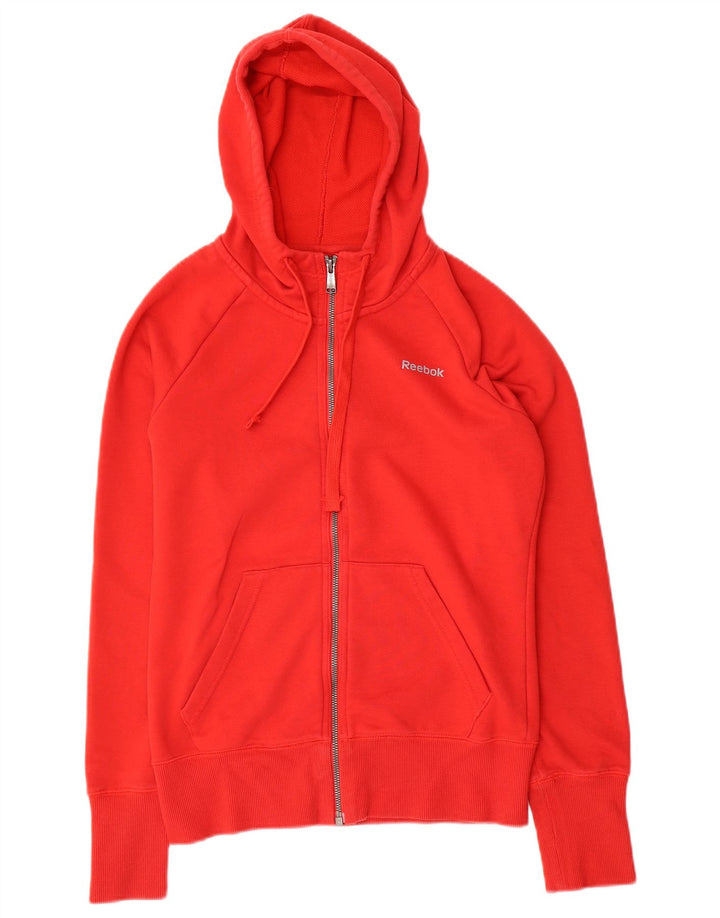 Maglione con cappuccio e zip da donna Reebok UK 10 Small Rosso