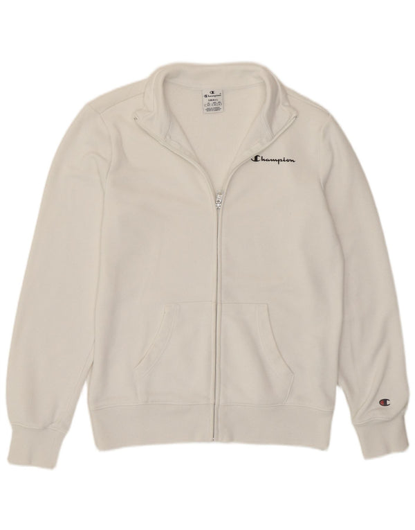 Giacca da tuta da donna Champion UK 10 piccola in cotone bianco