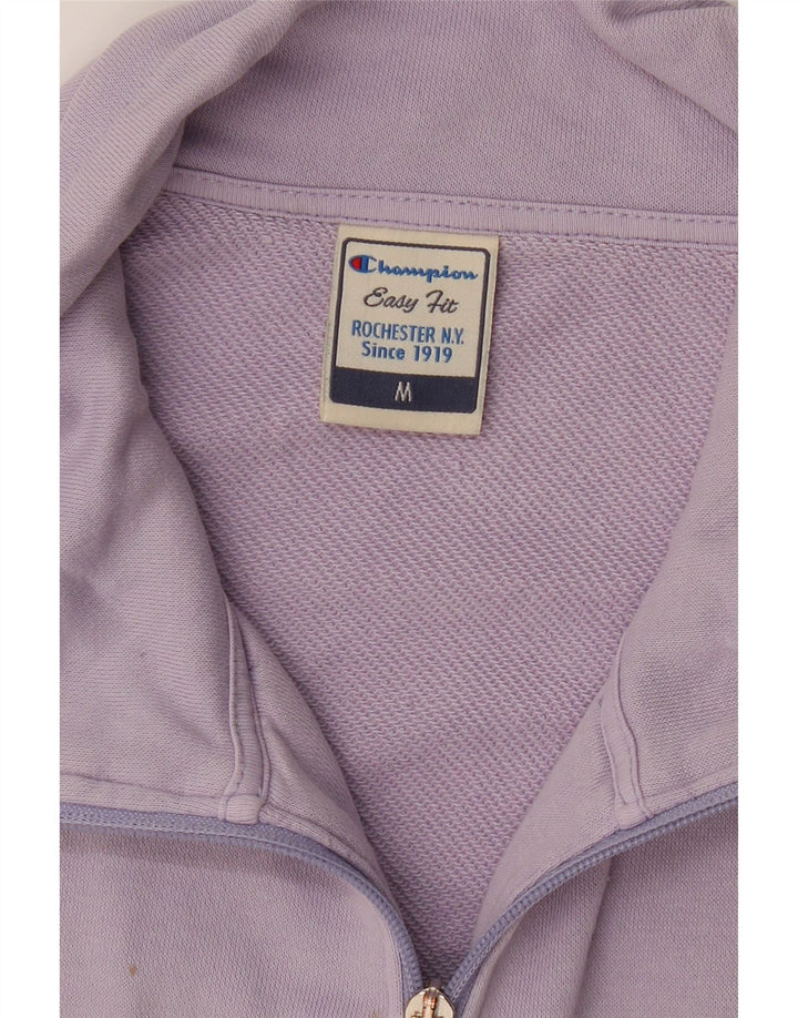 CHAMPION Womens Easy Fit Tracksuit Top Jacket UK 12 Medium Purple Cotton Vintage Champion and Second-Hand Champion from Messina Hembry 