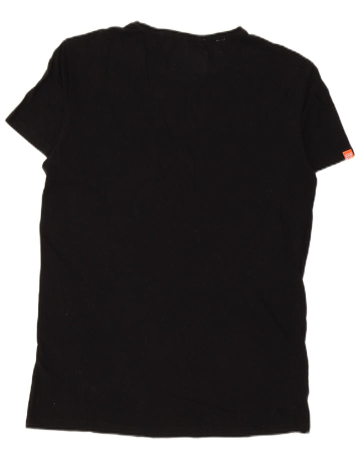 T-shirt da uomo SUPERDRY Top in cotone nero medio