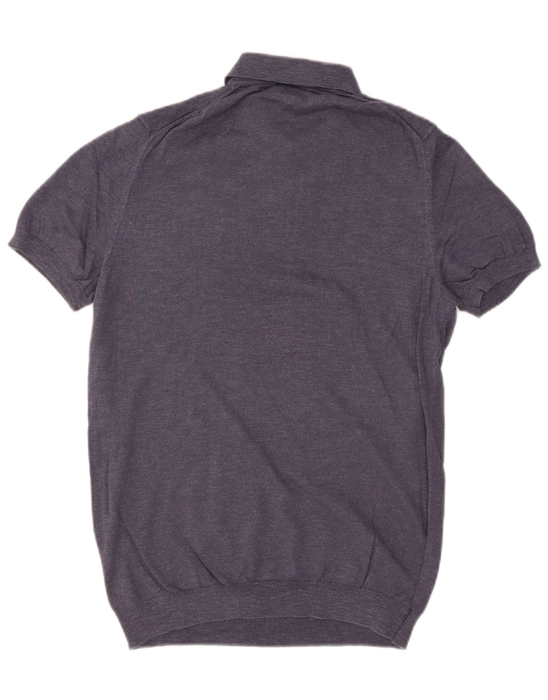 MASSIMO DUTTI Maglione da uomo a maniche corte con collo alto piccolo blu navy