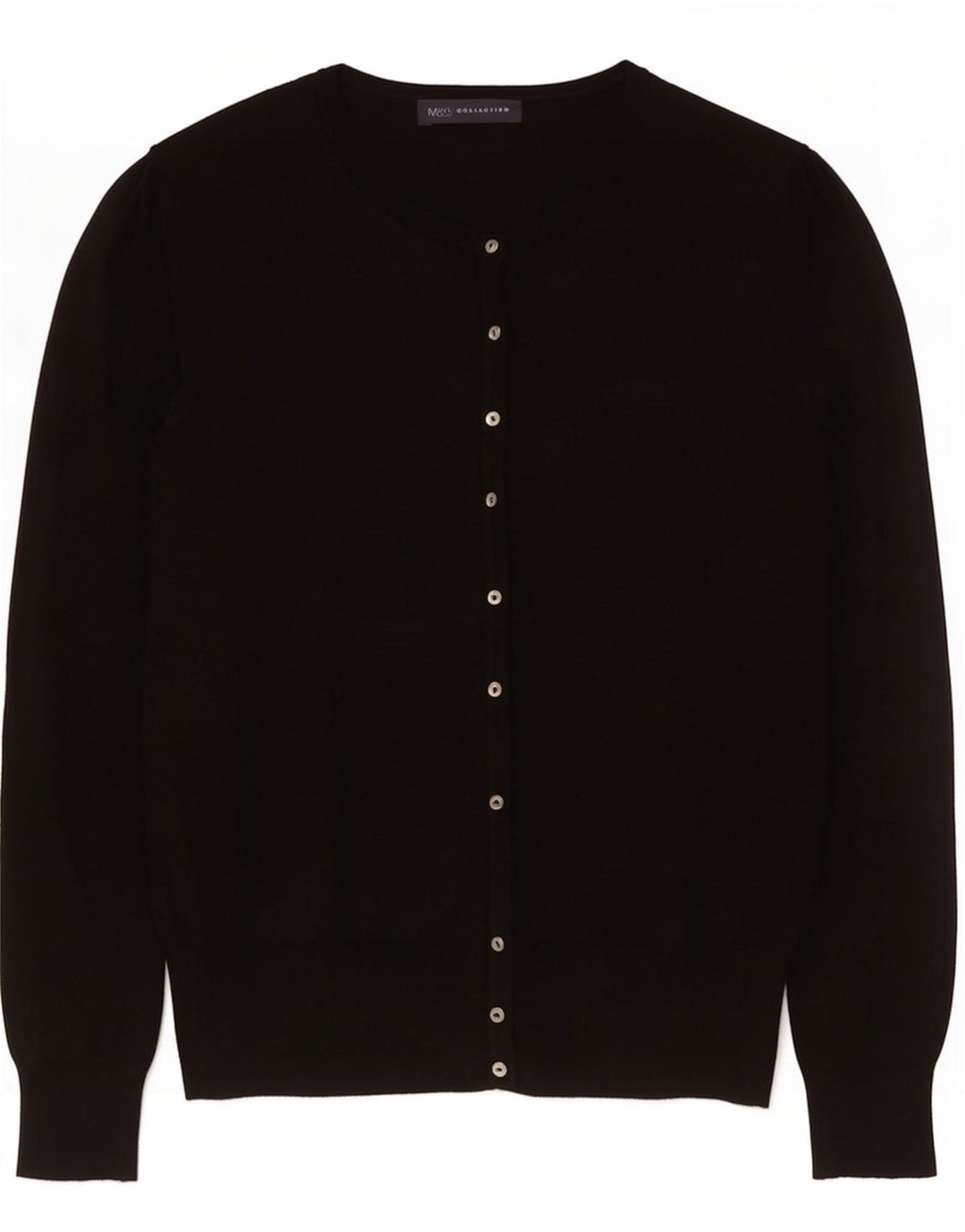 Maglione cardigan da donna Marks & Spencer UK 10 piccolo viscosa nera
