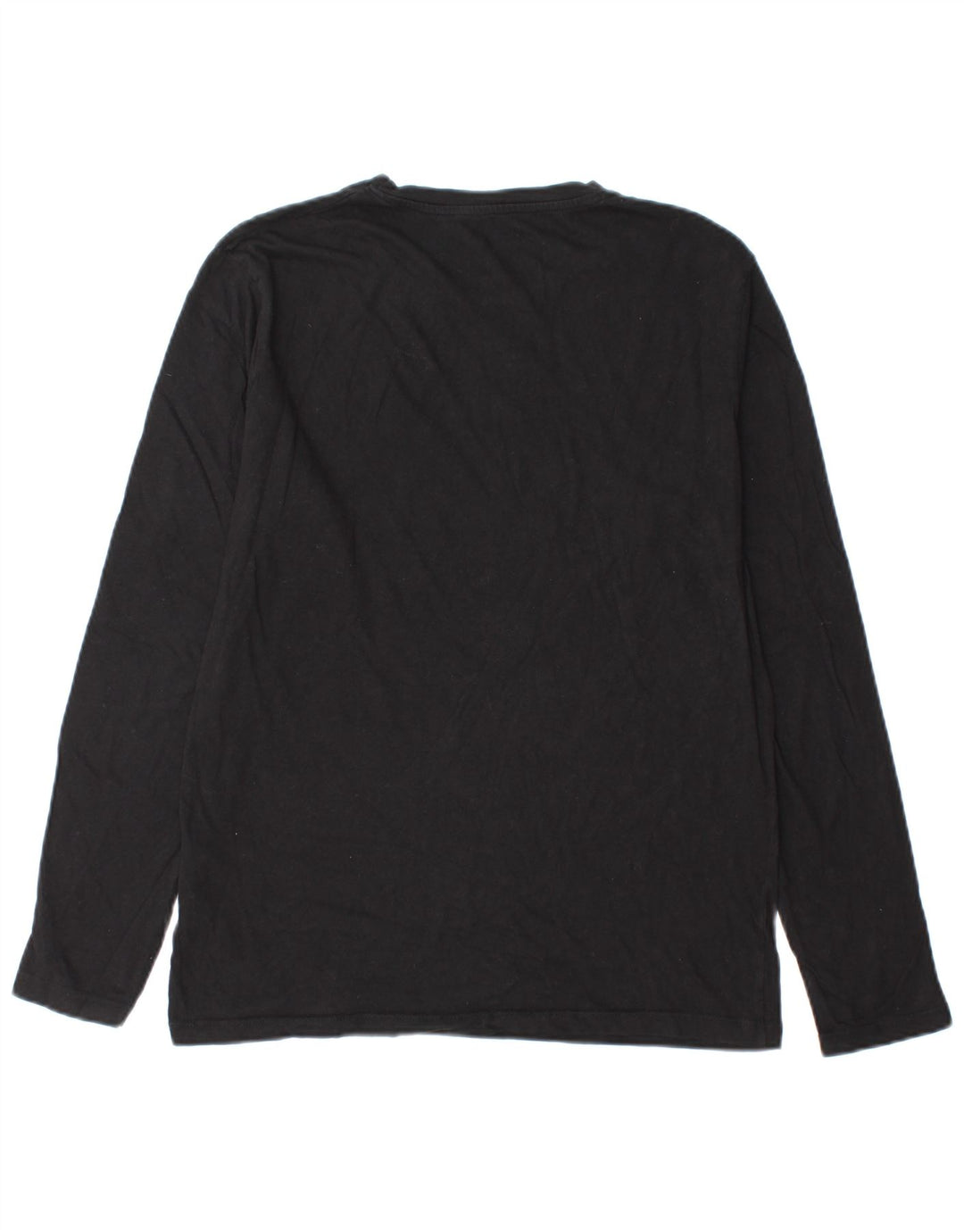 Jack & Jones Top grafico da uomo a maniche lunghe in cotone nero medio