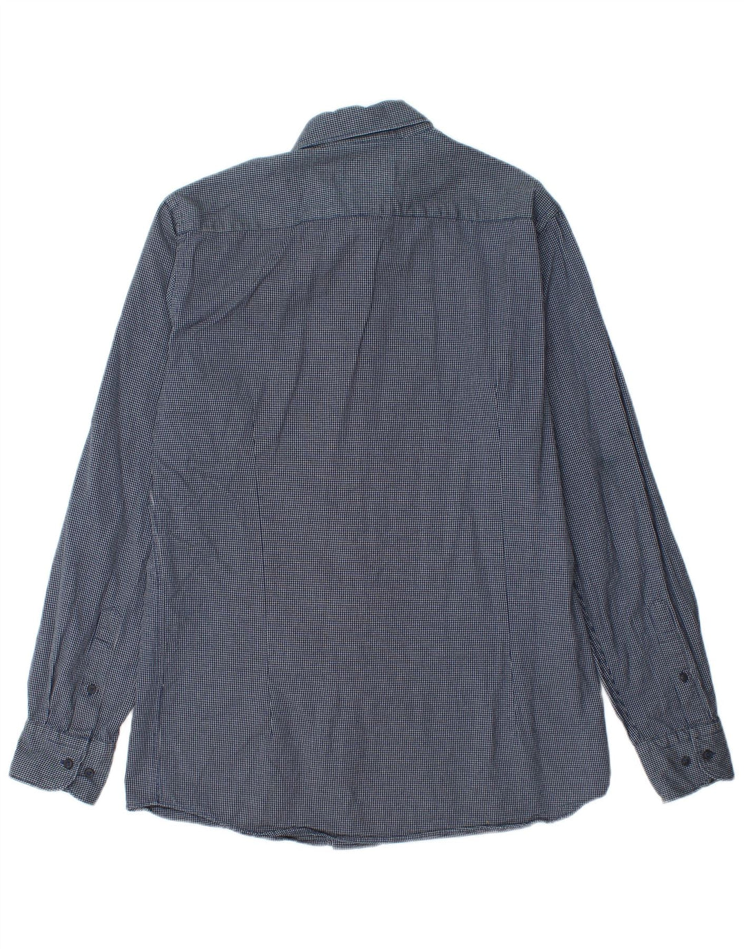 Camicia da uomo Massimo Dutti in cotone a quadri blu navy medio
