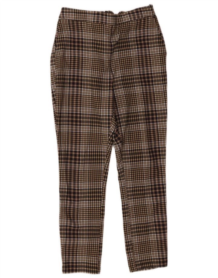 Pantaloni corti da donna Zara grandi W30 L24 a quadri marroni