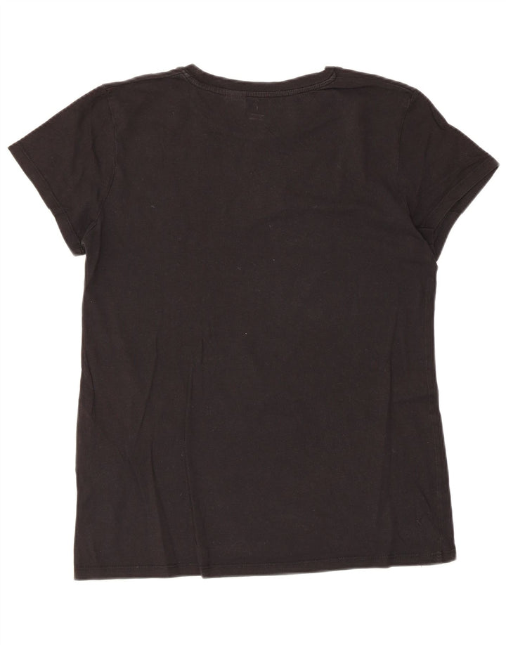 Levi's T-shirt grafica da donna UK 12 Medium Nero