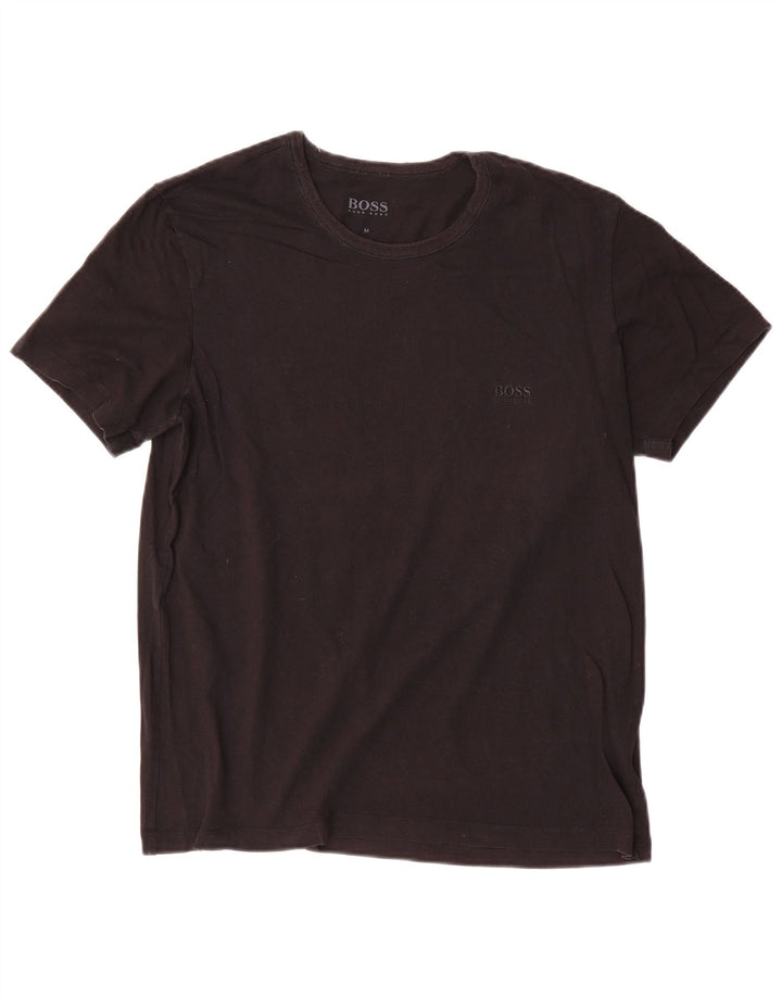 T-shirt da uomo Hugo Boss Top in cotone nero medio