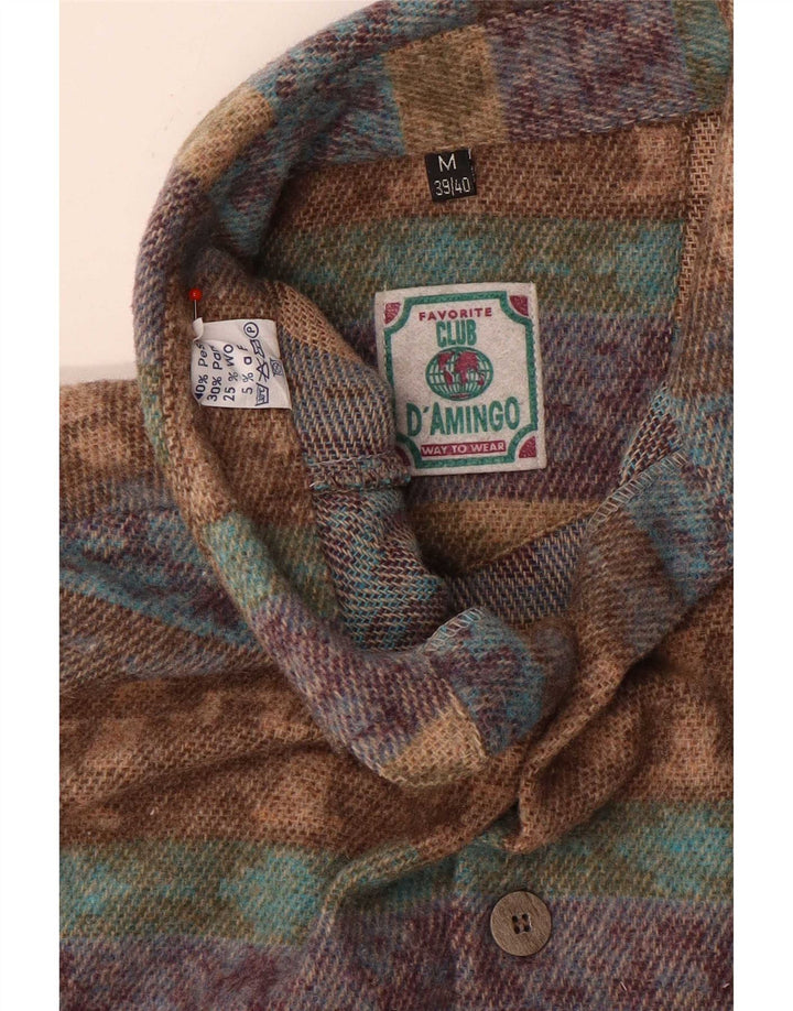 Camicia in flanella da uomo Club D'Amingo taglia 38/40 Fair Isle medio multicolore