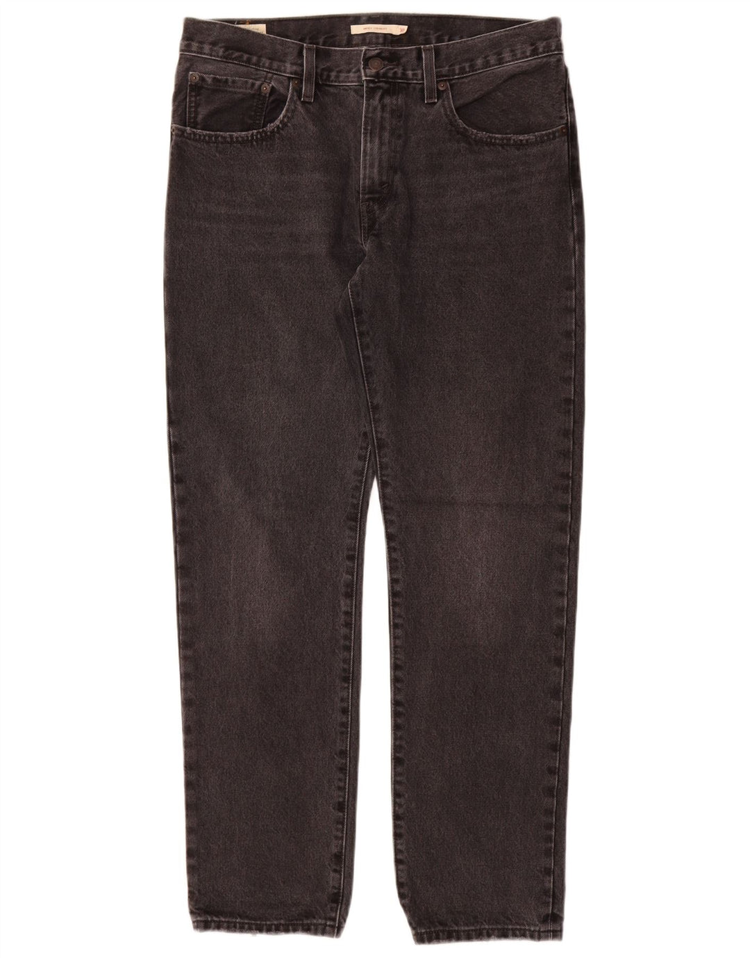 Jeans dritti da donna a vita media LEVI'S W30 L31 cotone grigio