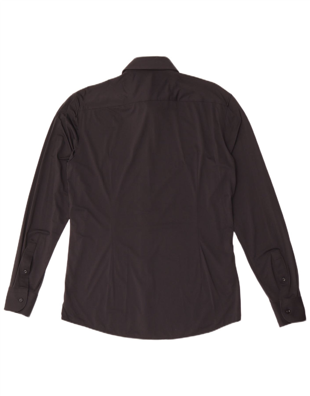 Camicia slim fit da uomo Hugo Boss taglia 40 media nera in poliammide