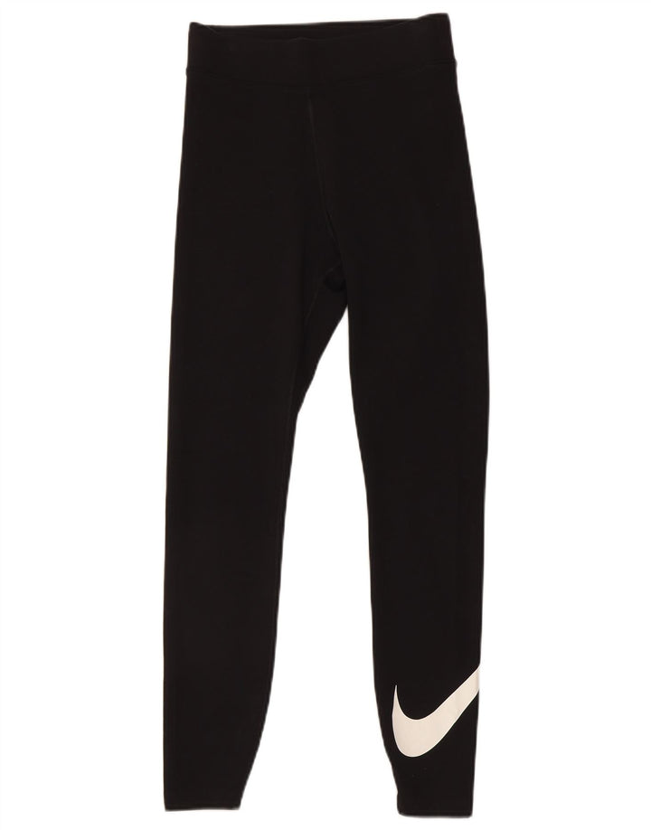 Leggings grafici da donna Nike UK 8 piccoli in cotone nero