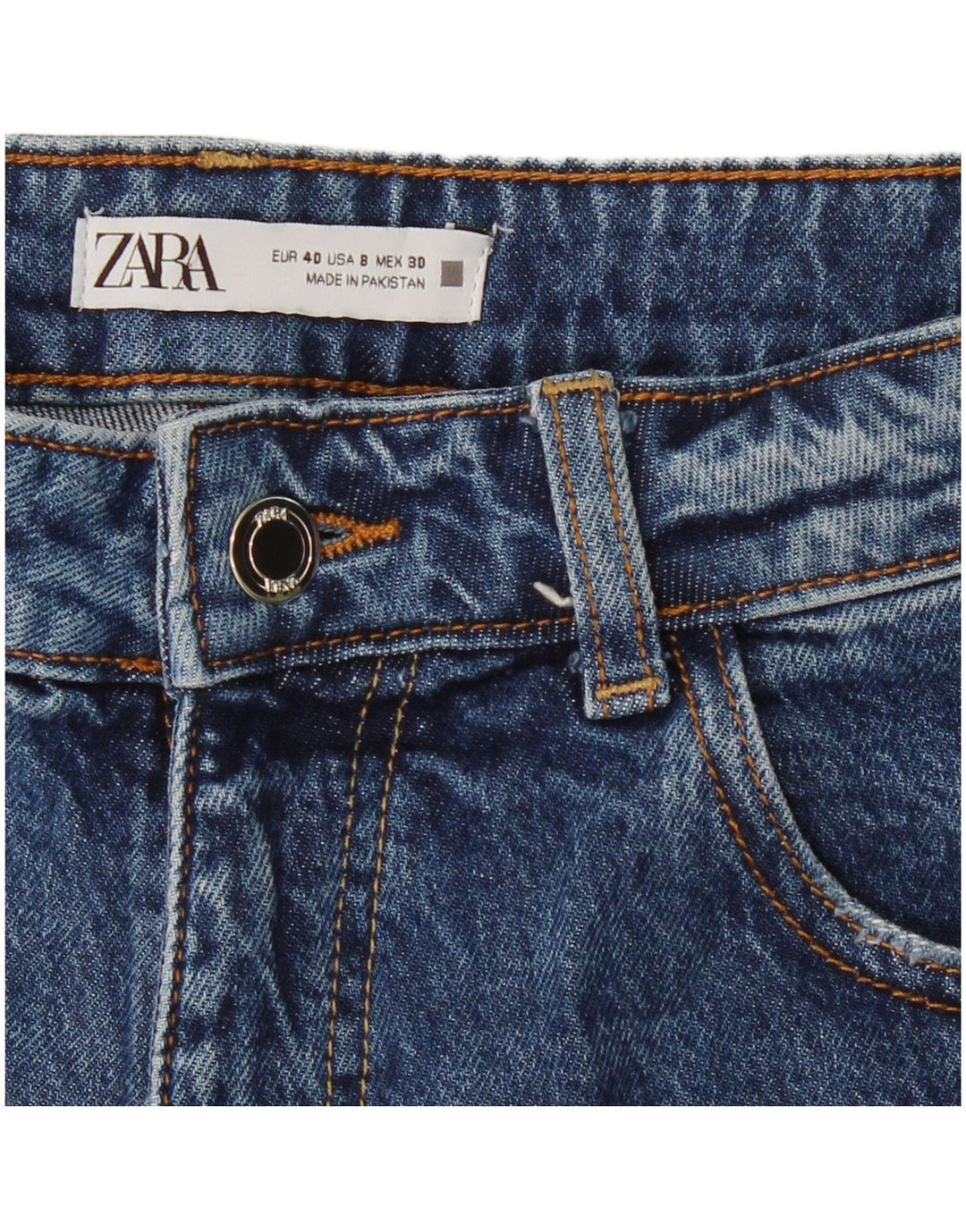 ZARA Womens High Waist Jeans EU 40 Medium W30 L27 Blue