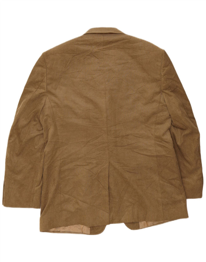 Giacca blazer in velluto a coste a 2 bottoni Marks & Spencer da uomo UK 42 grande beige