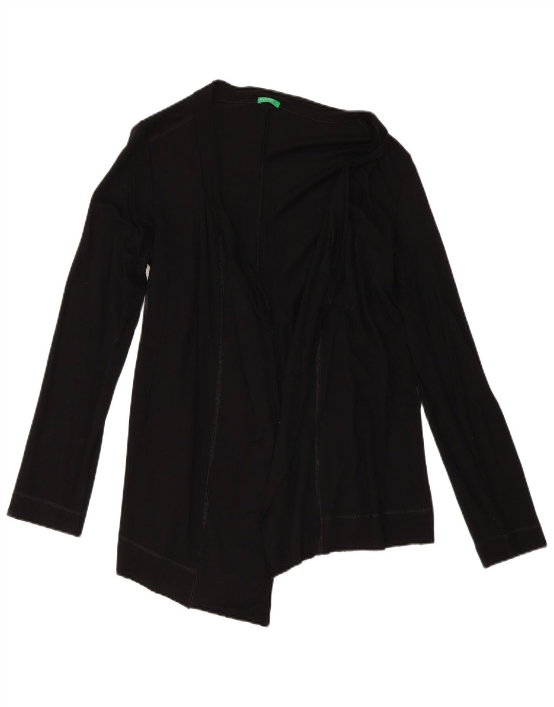 Maglione cardigan asimmetrico da donna Benetton UK 12 medio nero