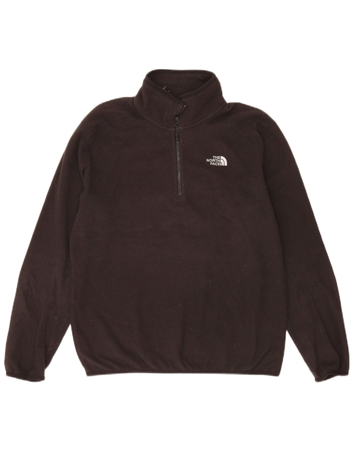 Maglione in pile da uomo The North Face con zip e collo in poliestere nero medio