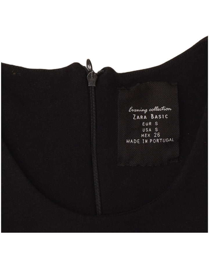 Abito a trapezio senza maniche da donna Zara UK 8 piccolo nero