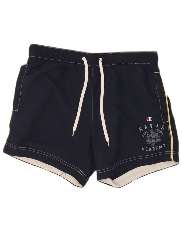 Pantaloncini da bagno grafici da donna Champion UK 10 Small Blu Navy