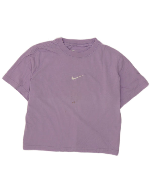 Maglietta Nike per ragazze, vestibilità ampia, 10-11 anni, cotone viola medio