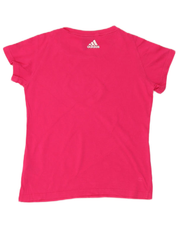 T-shirt grafica da donna Adidas Top UK 8/10 piccola in cotone rosa