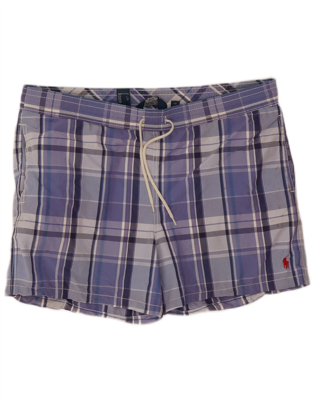 Polo Ralph Lauren Pantaloncini da bagno da uomo in poliestere a quadri blu medio