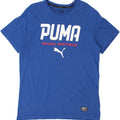 PUMA Mens Graphic T-Shirt Top Large Blue Cotton Vintage Puma and Second-Hand Puma from Messina Hembry 