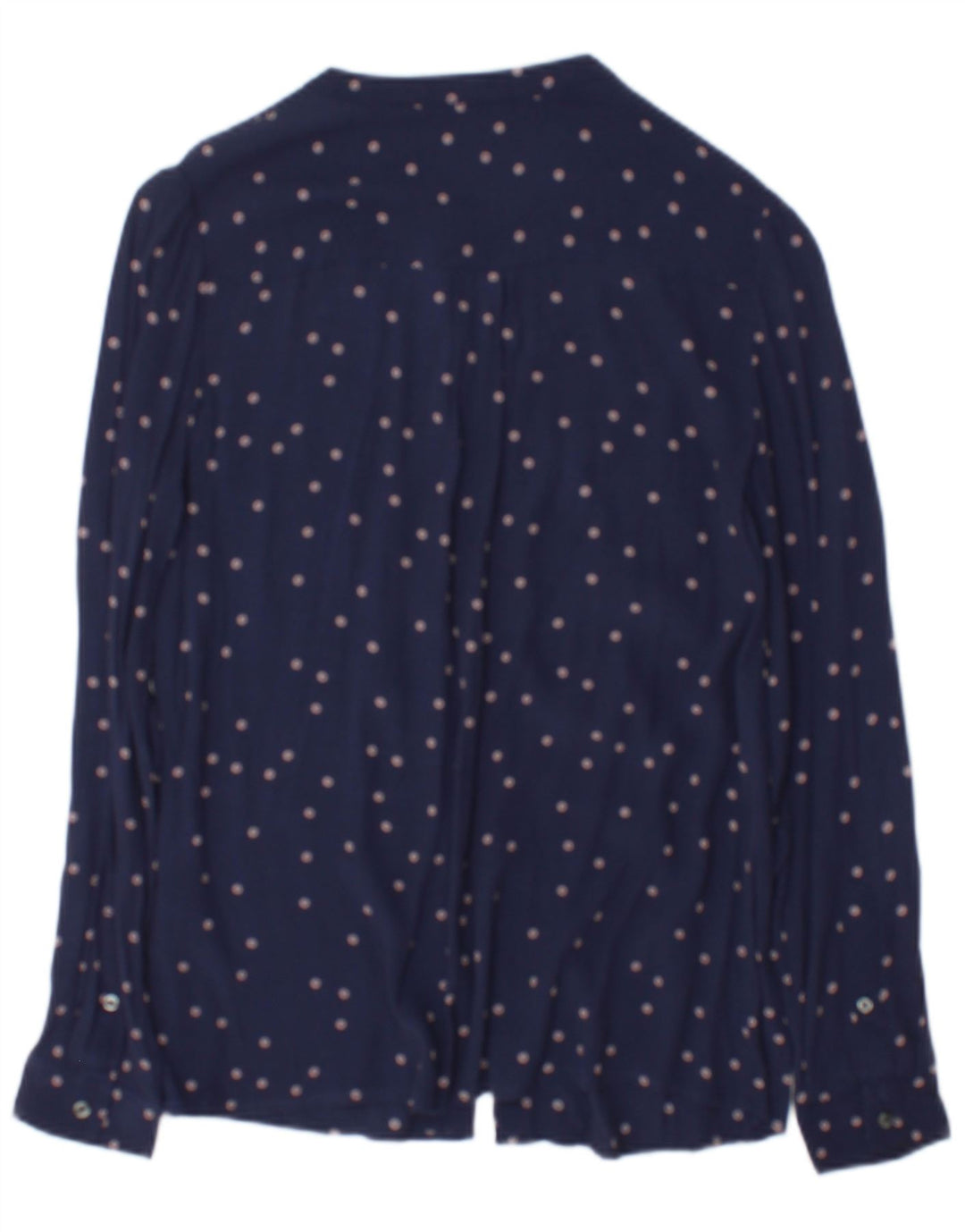 Camicia Boden da donna camicetta UK 10 piccola viscosa maculata blu navy