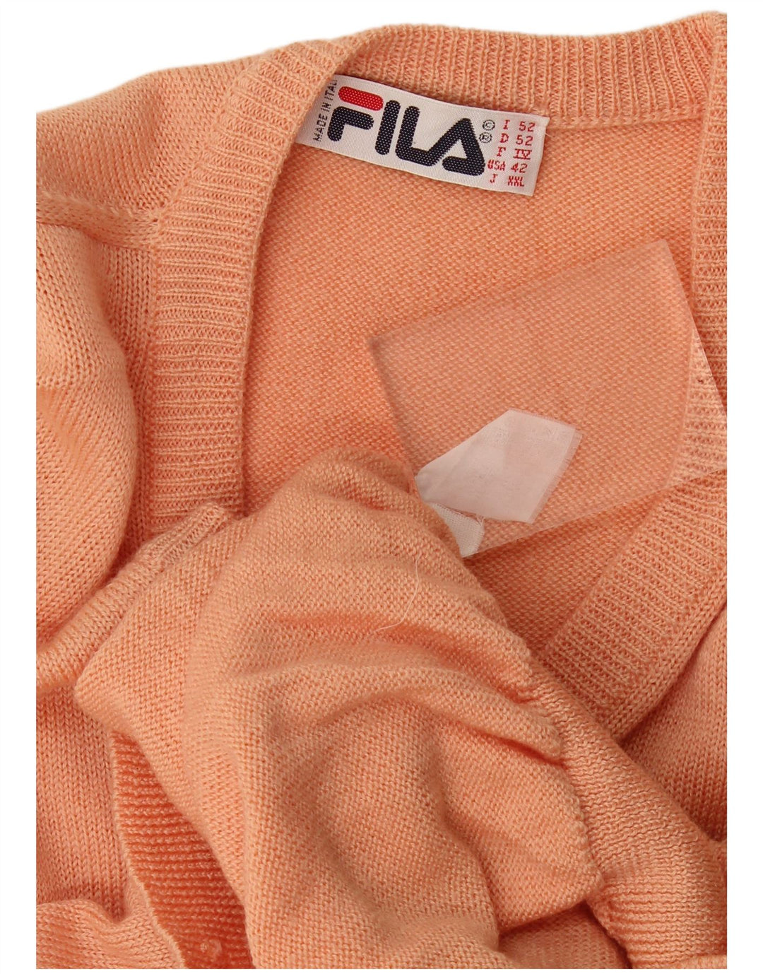 Maglione Fila Uomo con scollo a V IT 52 Large Arancione