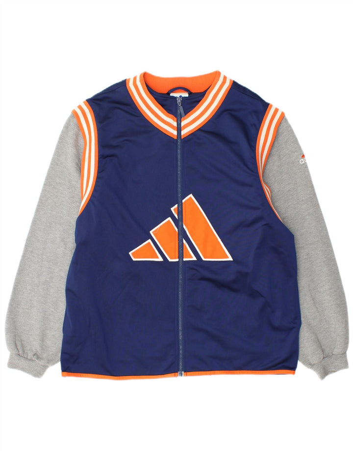 Giacca da tuta da uomo Adidas UK 40/42 Medium Blu Navy Colourblock