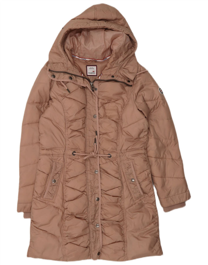 Giacca imbottita con cappuccio da donna Kangaroos UK 12 poliacrilico rosa medio