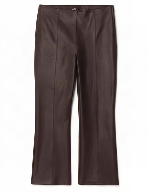 Pantaloni Zara da donna in ecopelle bootcut XL W32 L27 poliuretano nero