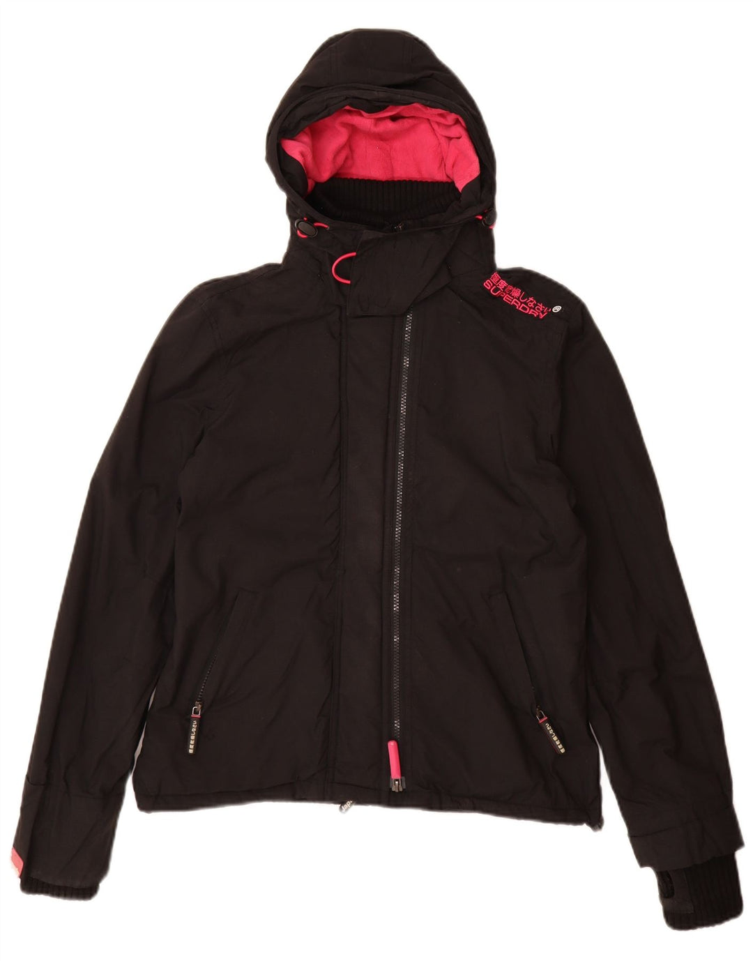 Giacca a vento da donna Superdry Windcheater UK 14 nylon nero medio